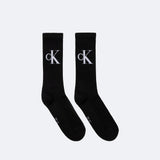 Calvin Klein 2 Pack Soft Cotton Stretch Crew Socks In Black