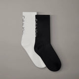 Calvin Klein 2 Pack Soft Cotton Stretch Crew Socks In Black