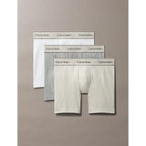 Calvin Klein 3 Pack Boxer Briefs - Heritage Cotton Stretch In Oyster Grey/Grey Heather/White
