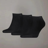 Calvin Klein 3 Pack Core Sneaker Socks In Black