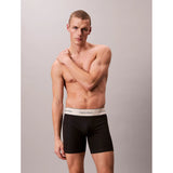 Calvin Klein 3 Pack Heritage Cotton Stretch Boxer Briefs In Black
