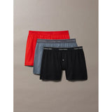 Calvin Klein 3 Pack Knit Boxers - Cotton Classics In Turbulence/Adrenaline/Blk