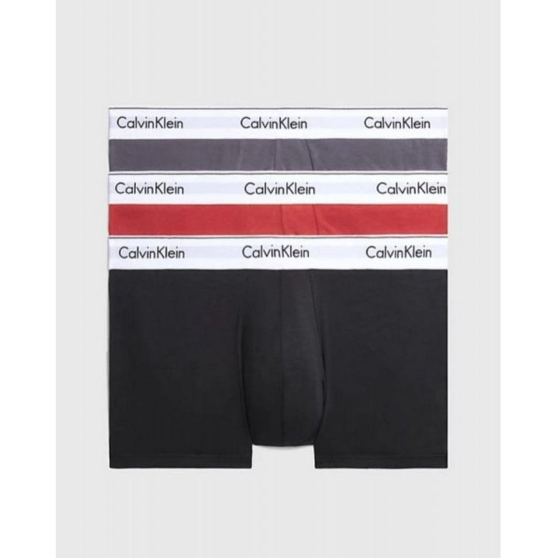 Calvin Klein 3 Pack Mid Rise Waist Underwear in Grey Red Black