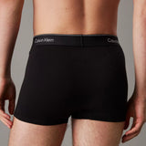 Calvin Klein 3 Pack Relaxed Dart Trunks Icon Cotton Stretch Black/Black