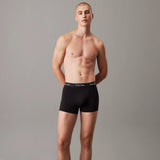 Calvin Klein 3 Pack Relaxed Dart Trunks Icon Cotton Stretch Black/Black