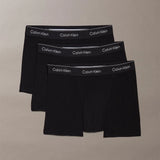 Calvin Klein 3 Pack Relaxed Dart Trunks Icon Cotton Stretch Black/Black