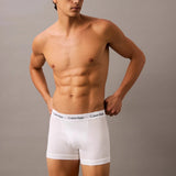 Calvin Klein 3 Pack Relaxed Dart Trunks Icon Cotton Stretch In Grey/ht/Black