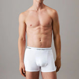 Calvin Klein 3 Pack Relaxed Dart Trunks Icon Cotton Stretch White