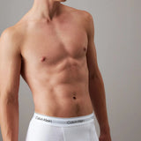 Calvin Klein 3 Pack Relaxed Dart Trunks Icon Cotton Stretch White