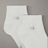 Calvin Klein 3 Pack Soft Cotton Stretch Ankle Socks In White