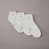 Calvin Klein 3 Pack Soft Cotton Stretch Ankle Socks In White
