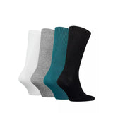 Calvin Klein Atlantic Deep Socks Pack of 4 in Blk/Grey/White/Blu