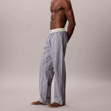 Calvin Klein Cotton Poplin Pyjama Pants in Majorca Stripe Speakeasy