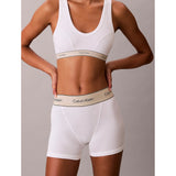Calvin Klein Heritage Cotton Stretch Boyshort Boxer Briefs In White