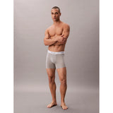 Calvin Klein Icon Cotton Stretch 3 Pack Slim Boxers In Black/White/Grey