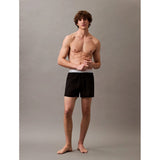 Calvin Klein Icon Cotton Stretch 3 Pack Slim Boxers In Black with White Waistband