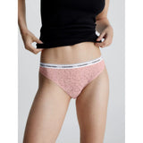 Calvin Klein Lace High Leg Thong In Subdued
