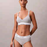 Calvin Klein Lift Bralette Icon Cotton Modal in Grey Heather