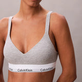 Calvin Klein Lift Bralette Icon Cotton Modal in Grey Heather