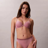 Calvin Klein Lightly Lined Demi Bra Icon Cotton Modal in Soft Mauve