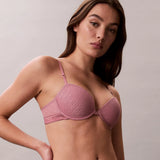 Calvin Klein Lightly Lined Demi Bra Icon Cotton Modal in Soft Mauve