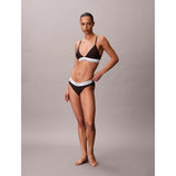 Calvin Klein Lightly Lined Triangle Bralette Icon Cotton Modal in Emblem Black