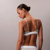 Calvin Klein Lightly Lined Triangle Bralette Icon Cotton Modal in Grey Heather