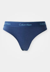 Calvin Klein Icon Logo Thong In Dark Denim