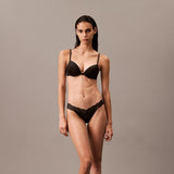 Calvin Klein Push-Up Plunge Bra Soft Stretch Lace in Black