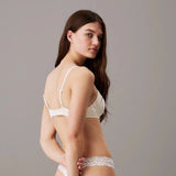 Calvin Klein Push-Up Plunge Bra - Soft Stretch Lace in Ivory
