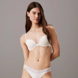 Calvin Klein Push-Up Plunge Bra - Soft Stretch Lace in Ivory