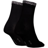 Calvin Klein Shiny Logo Socks In Black 2 Pack
