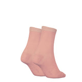 Calvin Klein Shiny Logo Socks In Pink 2 Pack