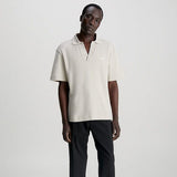 Calvin Klein Smooth Cotton Open Pocket Polo Stony Beige