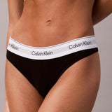 Calvin Klein Thong Icon Cotton Modal in Black