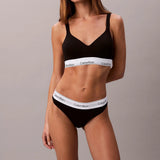 Calvin Klein Thong Icon Cotton Modal in Black