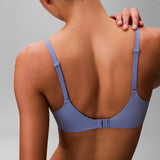 Calvin Klein Tonal Logo Straps Lightly Lined Bra in Blue Tulip