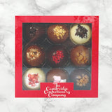 Cambridge Confectionery Co - 9 Luxury Solid Chocolate Domes Red Box