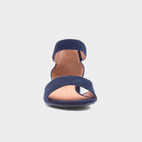 Caprice Ankle Strap Sandal In Ocean Suede Navy