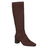 Caprice Knee High Stretch Boot In Dark Brown