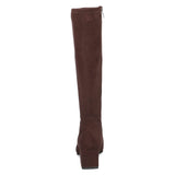 Caprice Knee High Stretch Boot In Dark Brown