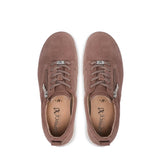 Caprice Lace Up Trainer in Taupe Suede