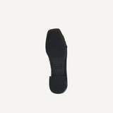 Caprice Leather Ballerina In Black