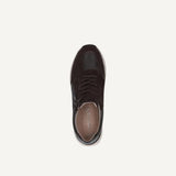 Caprice Leather Sneaker  In Dark Brown Comb