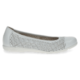 Caprice Slip On Ballerina in White