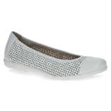 Caprice Slip On Ballerina in White