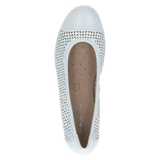 Caprice Slip On Ballerina in White