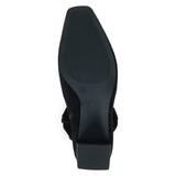 Caprice Stretch Ankle Suede Boot In Black