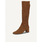 Caprice Stretch Knee High Boots in Brown