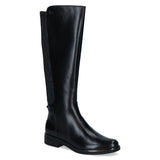 Caprice Stretch Leather Boot In Black